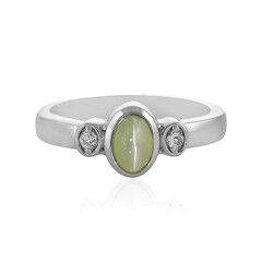 Chrysoberyll-Katzenauge-Silberring