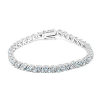 Himmelblauer Topas-Silberarmband