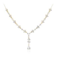 Weißer Topas-Silbercollier
