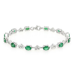 Sambia-Smaragd-Silberarmband