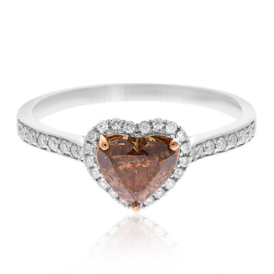 SI2 Schokoladen-Diamant-Goldring (CIRARI)