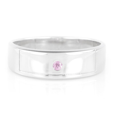 Pinkfarbener Ceylon-Saphir-Herren-Silberring