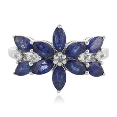 Blauer Madagaskar-Saphir-Silberring