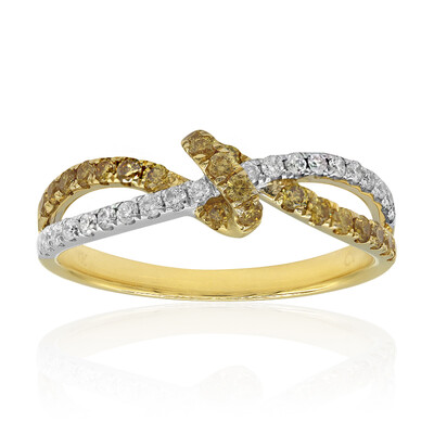 Gelber SI2 Brillant-Goldring (CIRARI)