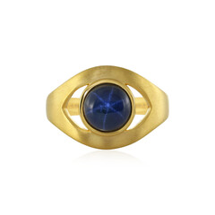 Blauer Stern-Saphir-Silberring
