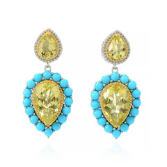 Ouro Verde-Quarz-Silberohrringe (Dallas Prince Designs)