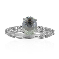 Grüner Amethyst-Silberring