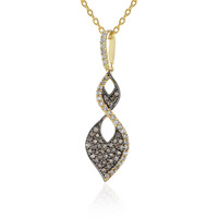 I2 Champagner-Diamant-Silberhalskette