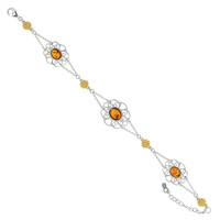 Baltischer Bernstein-Silberarmband