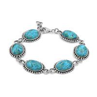 Blauer Kingman Mohave-Türkis-Silberarmband (Art of Nature)