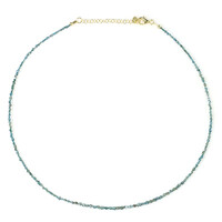 Blauer Diamant-Silberhalskette