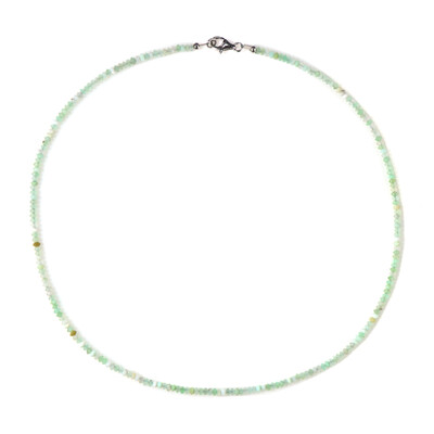 Chrysopras-Silberhalskette
