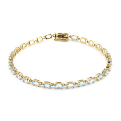 Himmelblauer Topas-Silberarmband