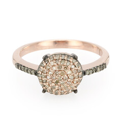 Schokoladen-Diamant-Silberring
