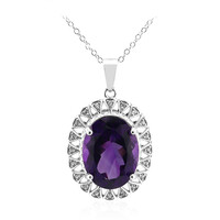 Marokkanischer Amethyst-Silberhalskette