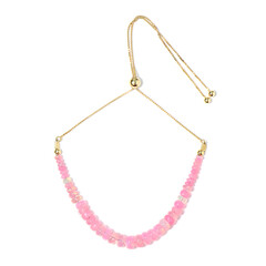 Äthiopischer Pinkfarbener Opal-Silberarmband