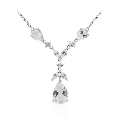 Weißer Topas-Silbercollier