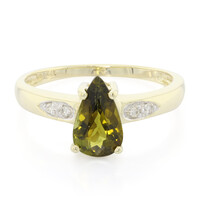 Kupfer-Turmalin-Goldring