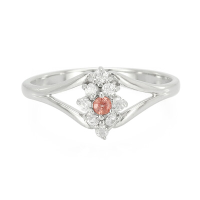 Padparadscha-Saphir-Silberring