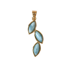 Larimar-Silberanhänger