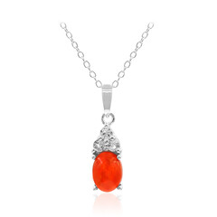 Äthiopischer Roter Opal-Silberhalskette