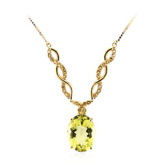 Limonen-Citrin-Silbercollier