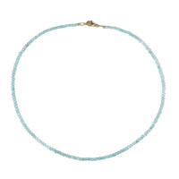 Blauer Apatit-Silberhalskette