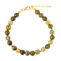 Grossular-Silberarmband