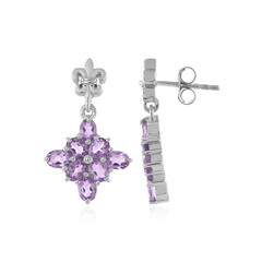 Lavendel-Amethyst-Silberohrringe