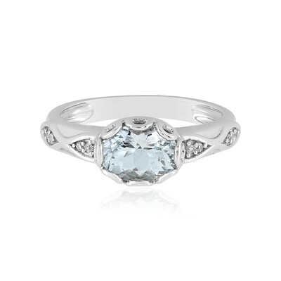 Brasilianischer Aquamarin-Silberring