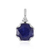Blauer Madagaskar-Saphir-Platinanhänger