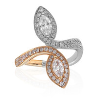 Pinkfarbener I1 Brillant-Goldring (CIRARI)