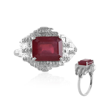 Bemainty-Rubin-Silberring (MONOSONO COLLECTION)
