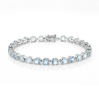 Himmelblauer Topas-Silberarmband