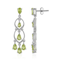 Peridot-Silberohrringe