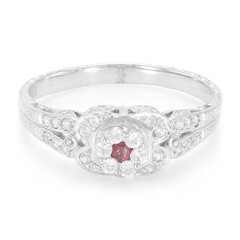 Padparadscha-Saphir-Silberring
