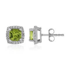 Peridot-Silberohrringe