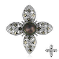 Tahitiperlen-Silberanhänger/-brosche (Annette classic)
