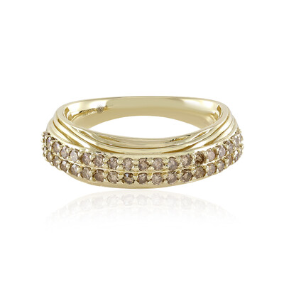 I2 Champagner-Diamant-Goldring (Ornaments by de Melo)