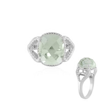 Grüner Amethyst-Silberring