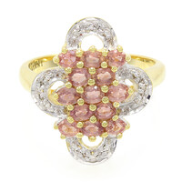 Nicht erhitzter Padparadscha-Saphir-Goldring (AMAYANI)
