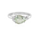 Grüner Amethyst-Silberring