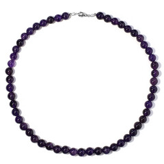 Sambia-Amethyst-Silberhalskette