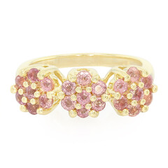 Nicht erhitzter Padparadscha-Saphir-Goldring (AMAYANI)