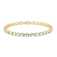 Himmelblauer Topas-Silberarmband