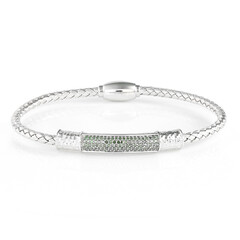 Grüner Diamant-Silberarmreif