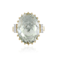 Grüner Amethyst-Silberring