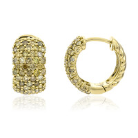 SI2 Fancy-Diamant-Goldohrringe (CIRARI)