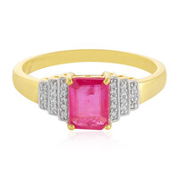 Pinkfarbener Madagaskar-Saphir-Silberring