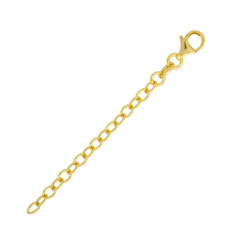 Silber-Kettenverlängerung - 0,95 g - 6 cm - vergoldet